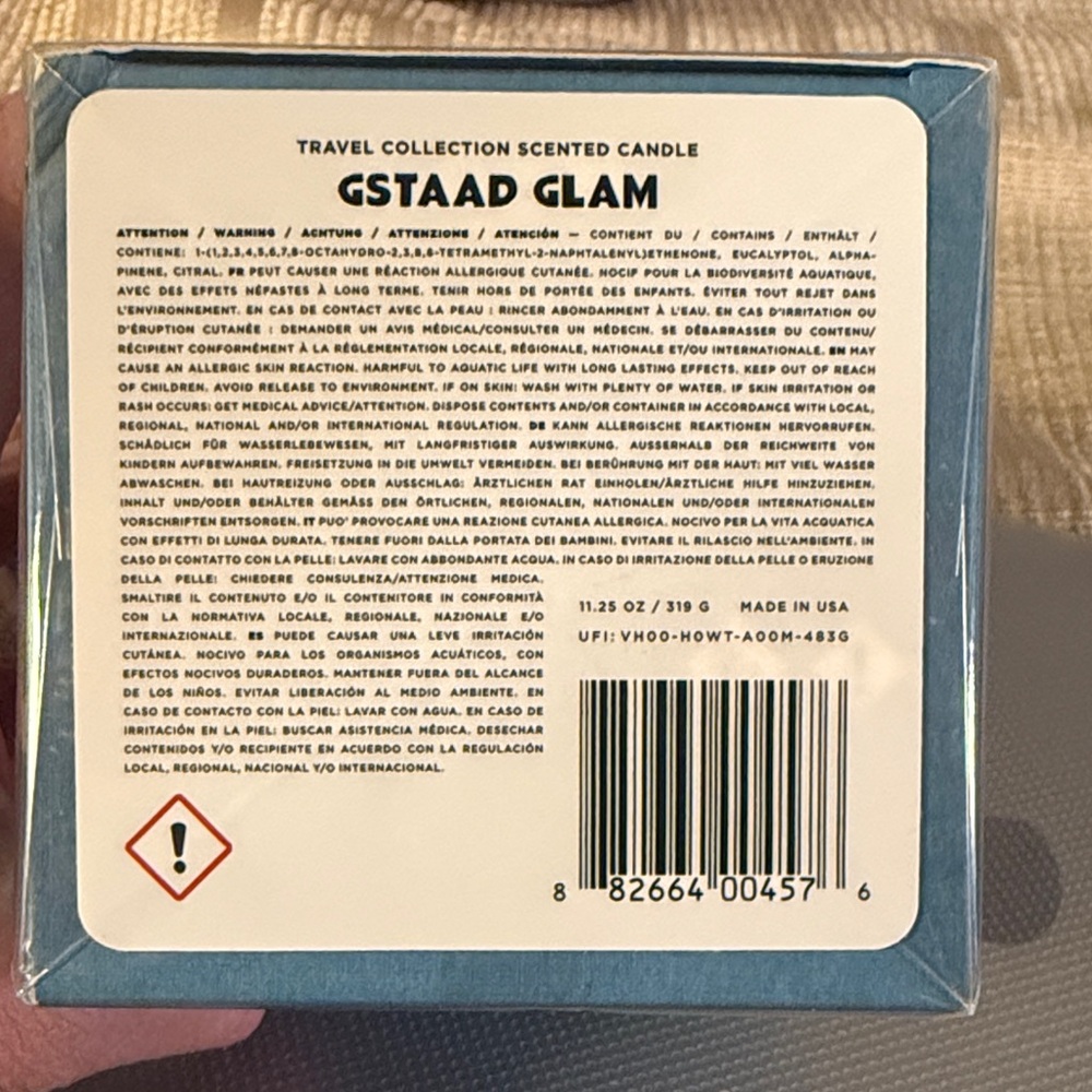 Assouline Gstaad Glam Candle - Blue